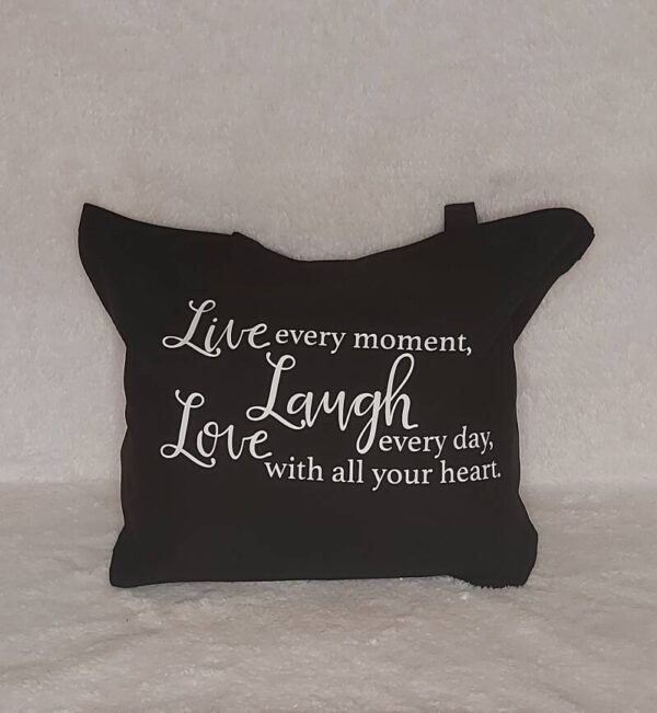 Zwarte Shopper met bedrukking