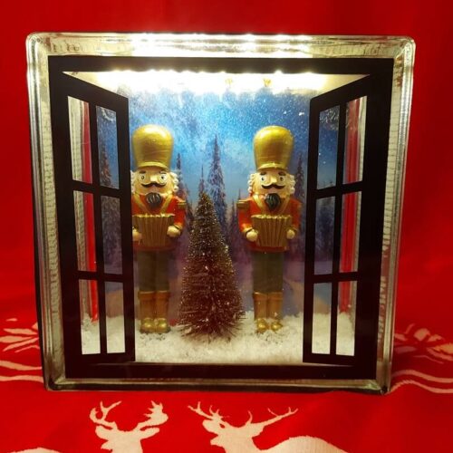 Kerstglasblok Tinnen soldaat