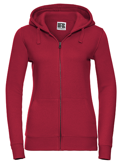 Rood Russell authentic zipped hood jacket dames