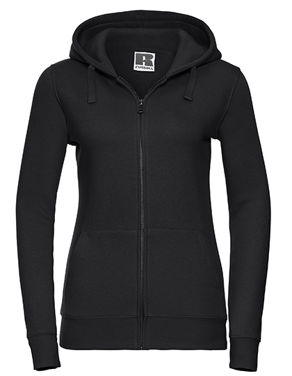 Zwart Russell authentic zipped hood jacket dames