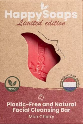 Happy Soaps Limited Edition Facial Cleanser Bar - Mon Cherry