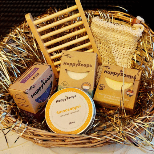Geschenkmand Happy Soaps