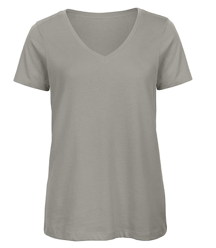 lichtgrijs T-Shirt v-hals Vrouw Inspire