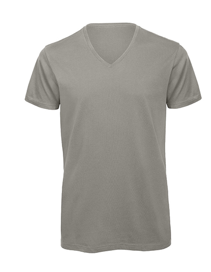 lichtgrijsheer T-Shirt v-hals Man — Wit / XXL