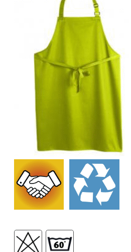 Keukenschort van gerecycleerd polyester  Lime — neen