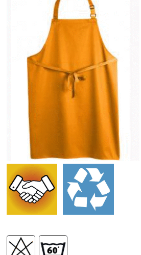 Keukenschort van gerecycleerd polyester  Oranje — Ja