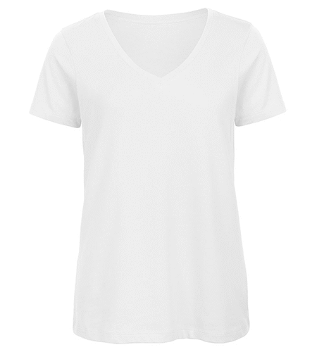 T-Shirt v-hals Man — Wit / XXL