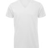 T-Shirt v-hals Man — Wit / XXL