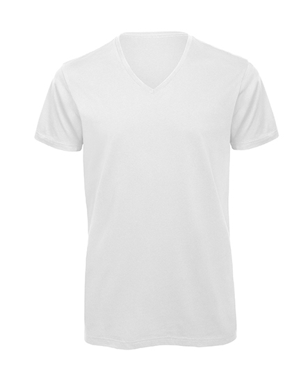 witheer T-Shirt v-hals Man — Wit / XXL