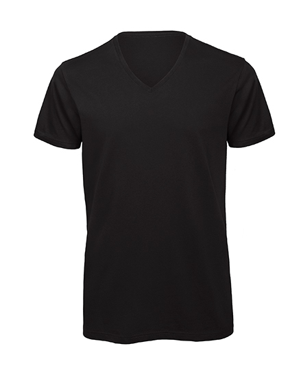 zwartheer T-Shirt v-hals Man — Wit / XXL
