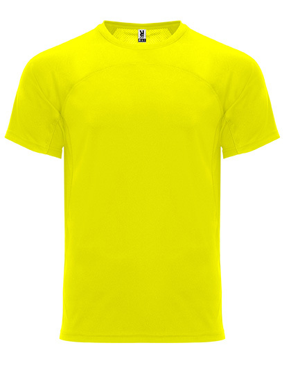fluogeel Sportshirt/ voetbalshirt