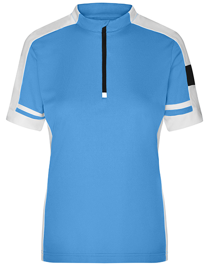 vrouw blauw Dames fietsshirt