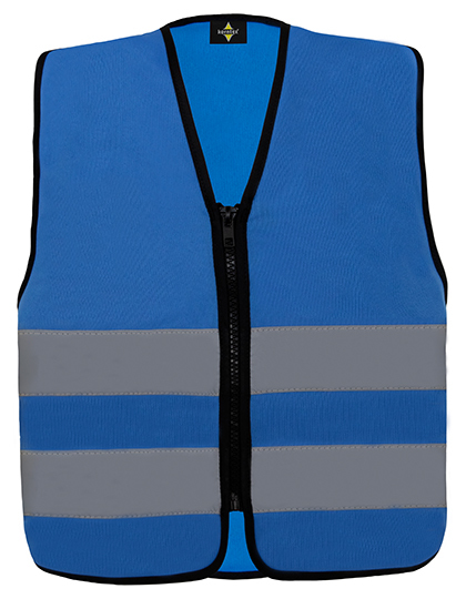 blauw Korntex Fluo hesje met rits