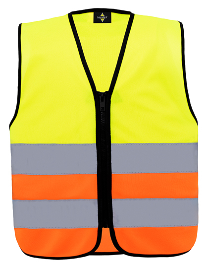 geeloranje Korntex Fluo hesje met rits