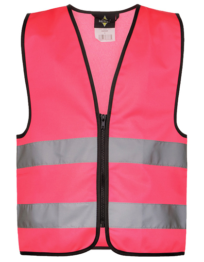 pink Korntex Fluo hesje met rits