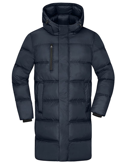 Marineblauw Heren Winterjas Kort – Daiber Duurzaam & Warm met Kap en Ritszakken