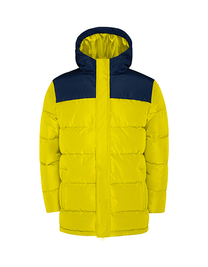 geelblauw Tallin Jacket RY5075 – Waterdichte Gewatteerde Jas met Kap | Roly | Vegan & OEKO-TEX®