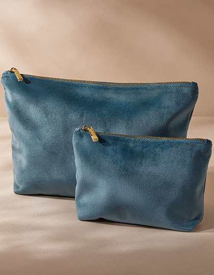 helderblauw Fluwelen Accessoiretas β BagBase
