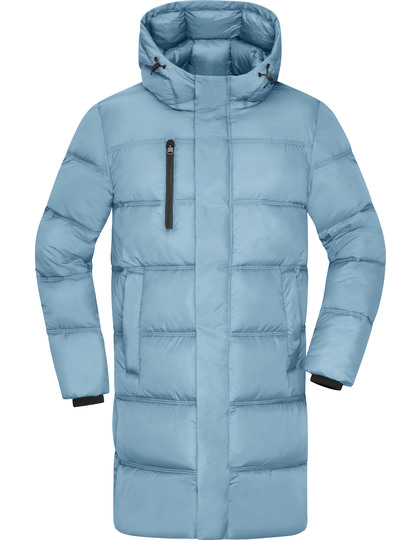 lichtblauw Heren Winterjas Kort – Daiber Duurzaam & Warm met Kap en Ritszakken