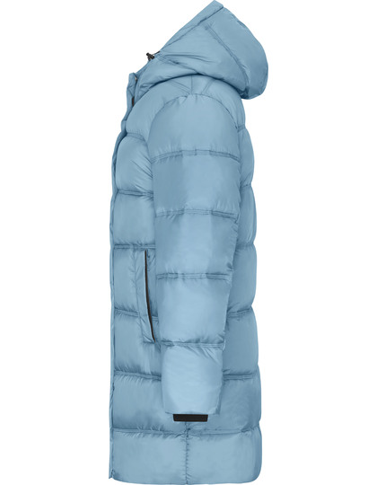 lichtblauw2 Heren Winterjas Kort – Daiber Duurzaam & Warm met Kap en Ritszakken