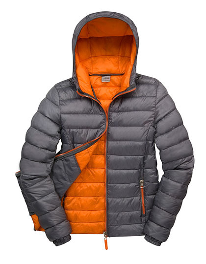 oranjegrijs Snow Bird Damesjas met Kap RT194F – Getailleerde Winterjas | Result | Waterdicht & OEKO-TEX®