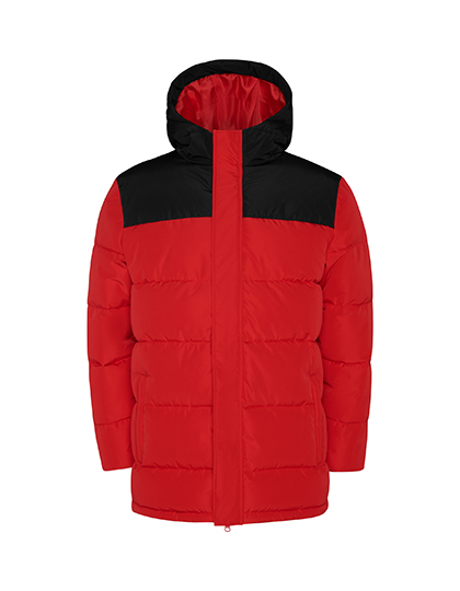 roodzwart Tallin Jacket RY5075 – Waterdichte Gewatteerde Jas met Kap | Roly | Vegan & OEKO-TEX®