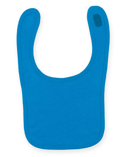 saffierblauw Effen en Contrasterende Slabbetje