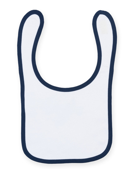 witblauw Effen en Contrasterende Slabbetje