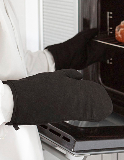 zwart oven Ovenwant katoen klassiek - Link kitchen wear