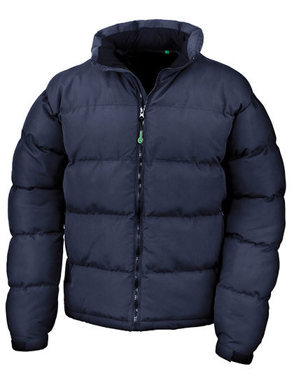 Marineblauw Holkham Gerecycleerde Jas met Donzen Look voor Heren