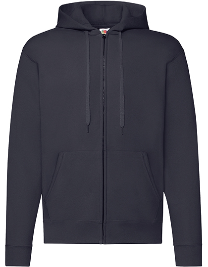 navy Fruit of the Loom Unisex hoodie met ritssluiting