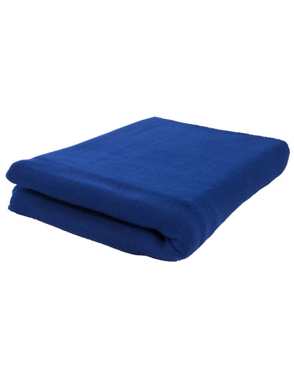navy L-merch Fleece Deken – Warmte en Comfort in Stijl