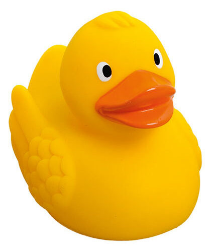 gele eend racing Schnabels® Racing Duck With Metal Plate