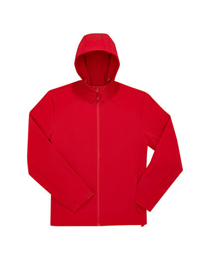 Rood B&C Reset Hooded Softshell Jas – Waterdicht, Winddicht & Met kap