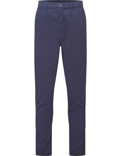 blauw Asquith & Fox Heren Chino Broek AQ059 | Comfort Stretch Chinos